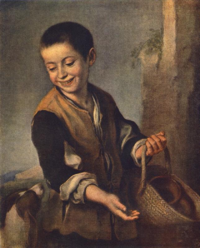 MURILLO, Bartolome Esteban Boy with a Dog sgh oil painting picture